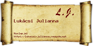 Lukácsi Julianna névjegykártya