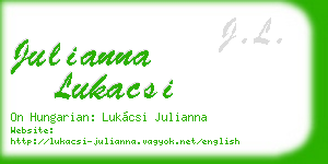 julianna lukacsi business card